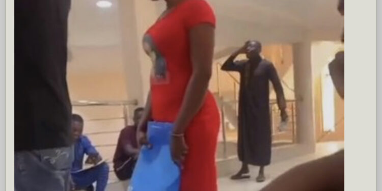Man Seen On Camera Screaming So Loud In A Banking Hall 