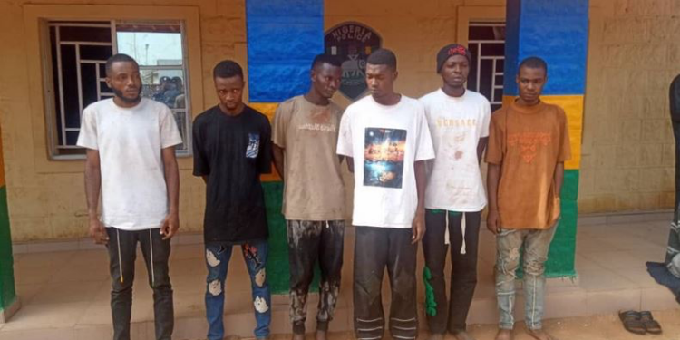 Six Suspected Yahoo Boys Arrested For Abducting Bauchi Varsity Student Over $3800 Proceeds Of Fraud