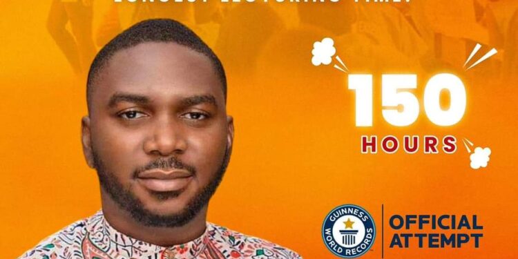 ACA-A-THON: FUOYE Lecturer, Joshua Hassan Tries To Break Guinness World Record 