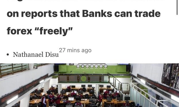 Nigeria Stocks Gain ₦‎992 Billion On Reports That Banks Can Trade Forex “Freely” 