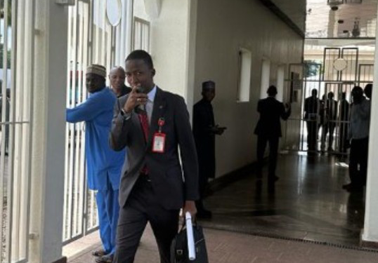 Suspended EFCC Boss, Bawa Smiling At The Villa, Shortly Before He Was Suspended