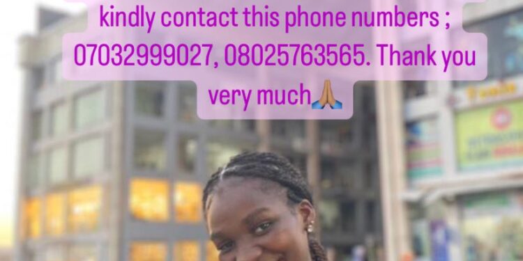 18-Year-Old Christianah Dania Ologun Is Missing In Abuja (Photo)