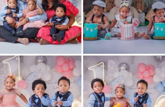 Nigerian Couple Welcome Triplets After 12 years Of Waiting (Photos)