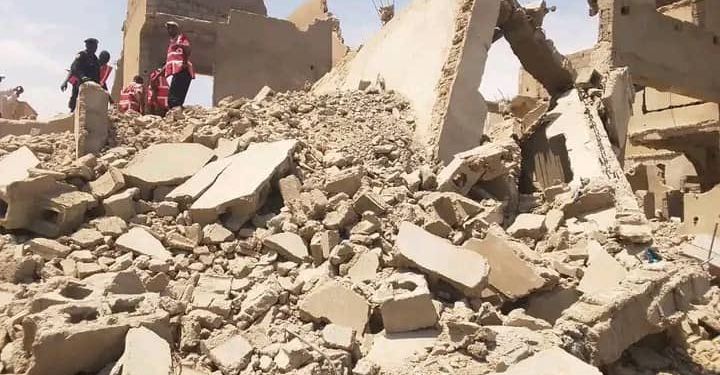 Partially Demolished Daula Hotel Collapses In Kano.