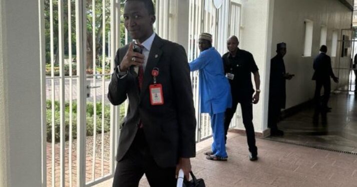 Suspended EFCC Boss, Bawa Smiling At The Villa, Shortly Before He Was Suspended (Photo)