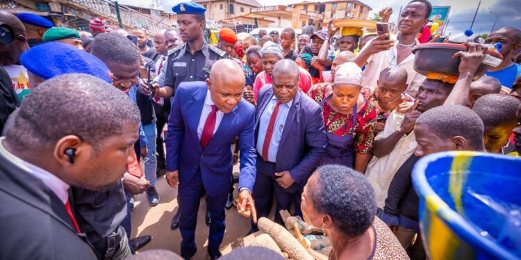 Enugu Governor, Mbah Monitors Compliance Of Sit-At-Home Ban, Lauds Residents (Photos)