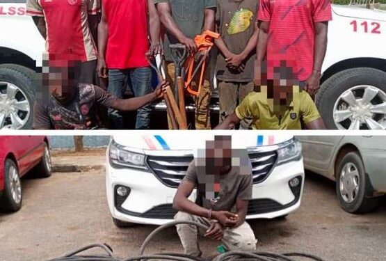 Eight Electric Cable Vandals Arrested In Lagos