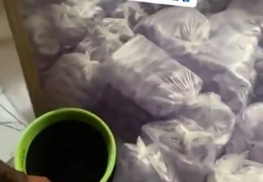 Man Cries Out As He Shows Off 1000 Bags Of Water He Uses To Bathe In Lekki (Video)