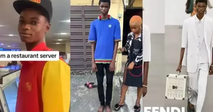 Grass to grace: Lagos boy goes from being a restaurant waiter In Surulere to Fendi run-way model