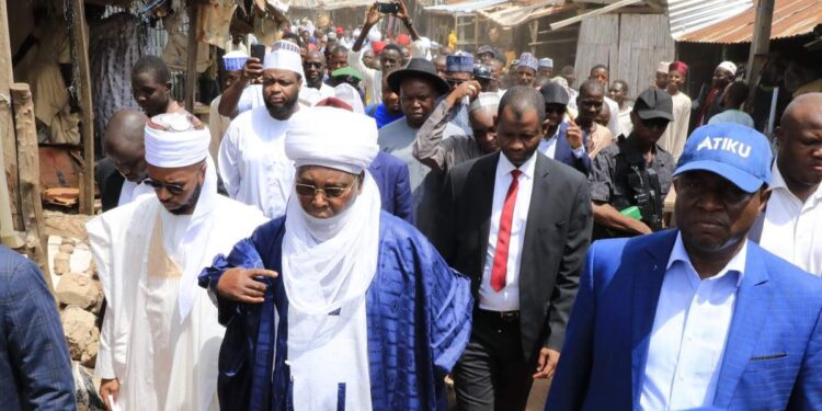 Atiku Visits Yola Market Fire Victims And Oversees Turbaning Ceremony (Photos)