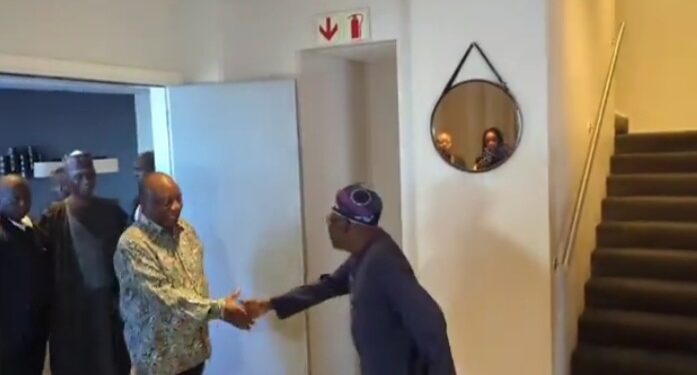 Tinubu Receives President Ramaphosa In His Hotel (Photos, Video)