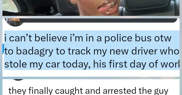 Driver Steals Boss’ Car On His First Day At Work, Takes It To Church For Testimony