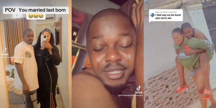 Nigerian wife posts video of husband crying because he’s hungry