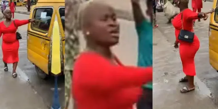 Nigerian lady works as both a bus conductor and driver to earn a living