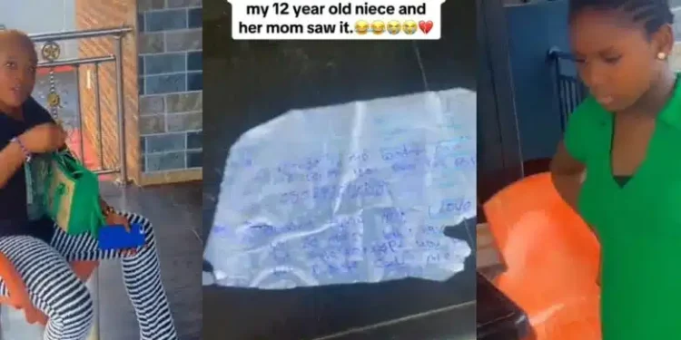 Nigerian mother left speechless as stranger writes love letter to 12-year-old daughter, leaves phone number