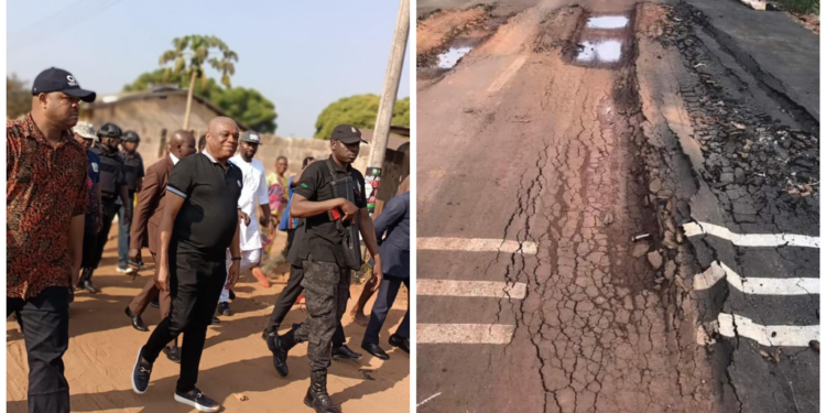 Road attracted by Senator Orji Uzor Kalu gets washed off by rain few months after it was commissioned