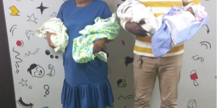 Man who welcomed quadruplets while trying for one last baby laments as they use up 105 diapers in 6 days