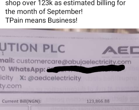 Nigerian tailor laments after receiving over N123,000 electricity bill for September
