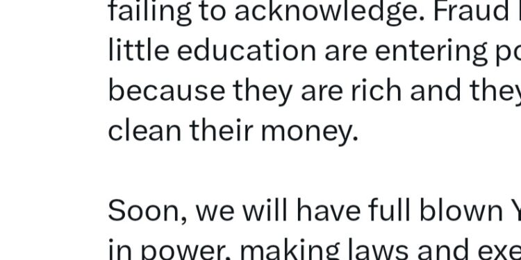 “Soon, we will have full blown Yahoo boys in power,” Man expresses his fears for Nigeria