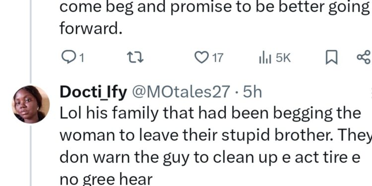 Man loses wife over refusal to do chores while she “provides financially 100 per cent”