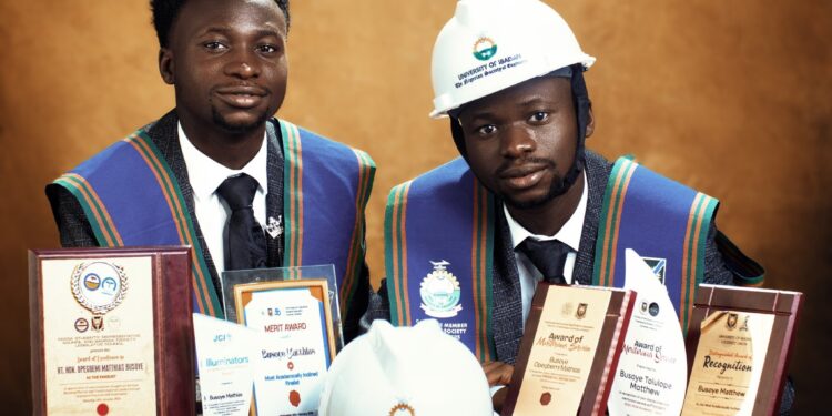 Twin brothers emerge best graduating students in their respective departments with same CGPA