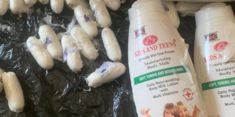 NDLEA intercepts cocaine concealed in body lotion bound for Saudi Arabia (video)