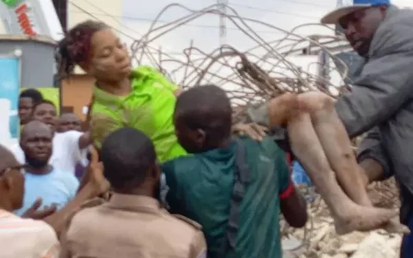 Nine rescued in three-storey building collapse in Lagos