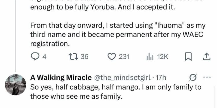 Woman reveals how she changed her name after she was rejected by her father’s tribe