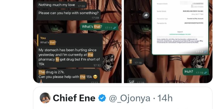 Man shares message he received from an ingrate he gave money