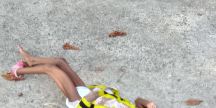 Sick child abandoned by roadside in Delta