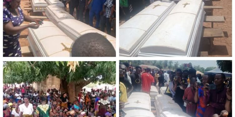 Tears as Benue community holds mass burial for victims of herdsmen attack