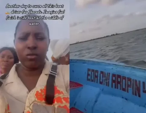 Lady cries out after she was barred from using a ferry in Lagos days after she complained about being stuck in a boat