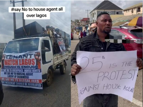 Lagosians protest against exorbitant house rents and agents’ charges