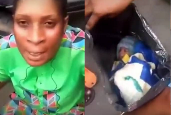 Woman caught at Okro market in Oyigbo with baby hidden inside bag