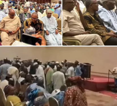 Chaos erupts as Jigawa delegates disrupt Atiku, Obi coalition meeting (video)