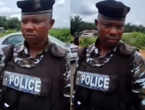Policeman caught on camera demanding N5000 or fuel from motorists over suspended ECMR policy (video)
