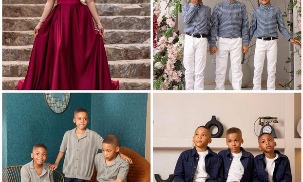 FK celebrates his ex wife, Precious and their triplet sons on their birthday