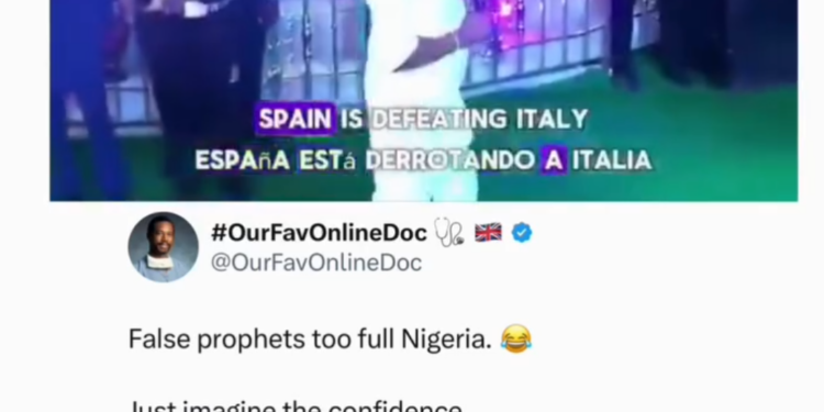 Nigerian doctor mocks false Champions League prediction by Nigerian prophet on X (Video)