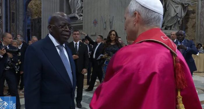 President Tinubu meets newly elected Pope Leo XIV in Vatican
