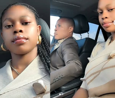 “From salesgirl to oga’s wife” — Lady reveals as she shares a moment with her husband (video)