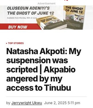 Natasha: My Suspension Was Scripted, Akpabio Angered By My Access To Tinubu