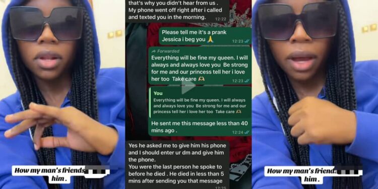 Lady cries out boyfriend passes away after land dispute with best friend over land