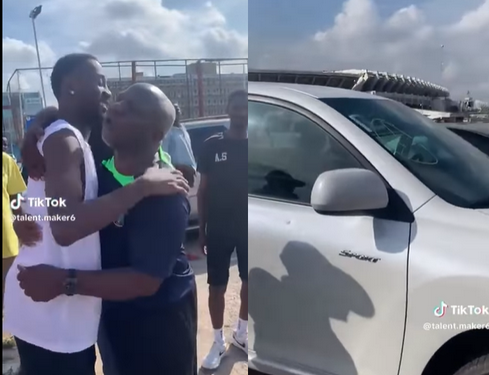 Super Eagles midfielder, Wilfred Ndidi gifts former head coach of the U-17 national team, Nduka Ugbade, a new car (Video)