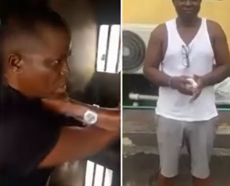 Canada returnee arrested for crossing Lagos road and assaulting a taskforce officer that apprehended him (video)
