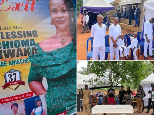 37-year-old Anambra woman set ablaze by her husband buried amid tears