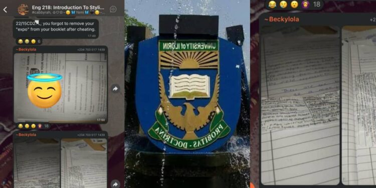 200-level UNILORIN student submits exam script with cheating material