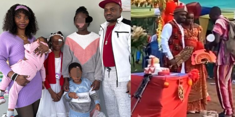 Father-of-four returns from America to wed new wife in Nigeria, sparking allegations of “bigamy” (video)