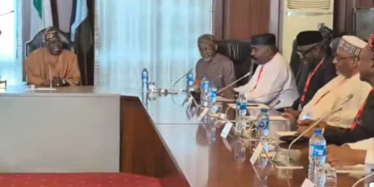 President Bola Ahmed Tinubu receives class of 1999 Governors at the State House (video)