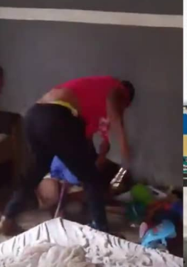 Viral video of Police officer assaulting his wife in the presence of her crying children