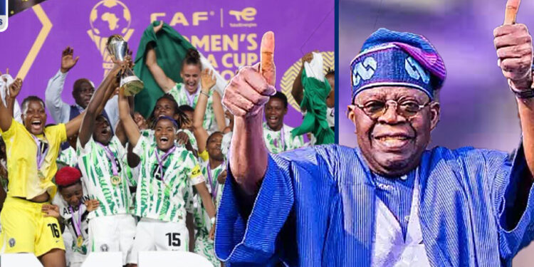 President Tinubu confers Super Falcons with National Honours, awards $100,000 each to players (video)